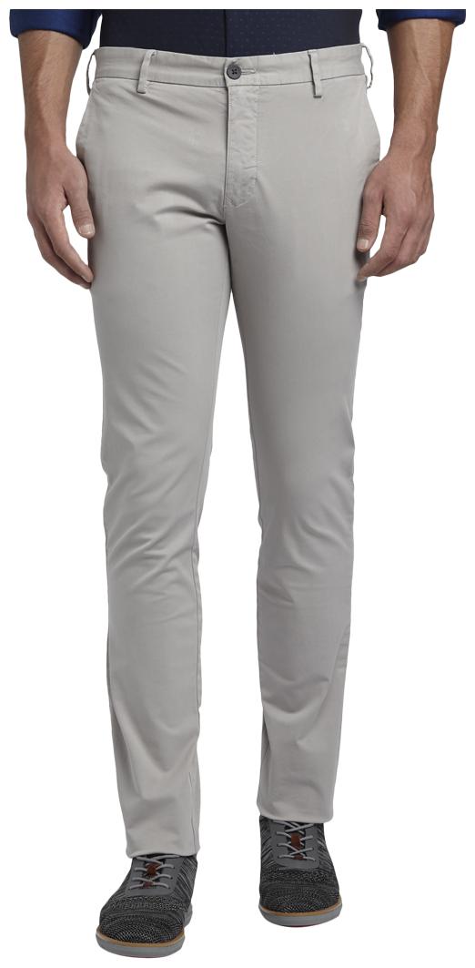 

Parx Men Grey Solid Slim fit Regular trousers