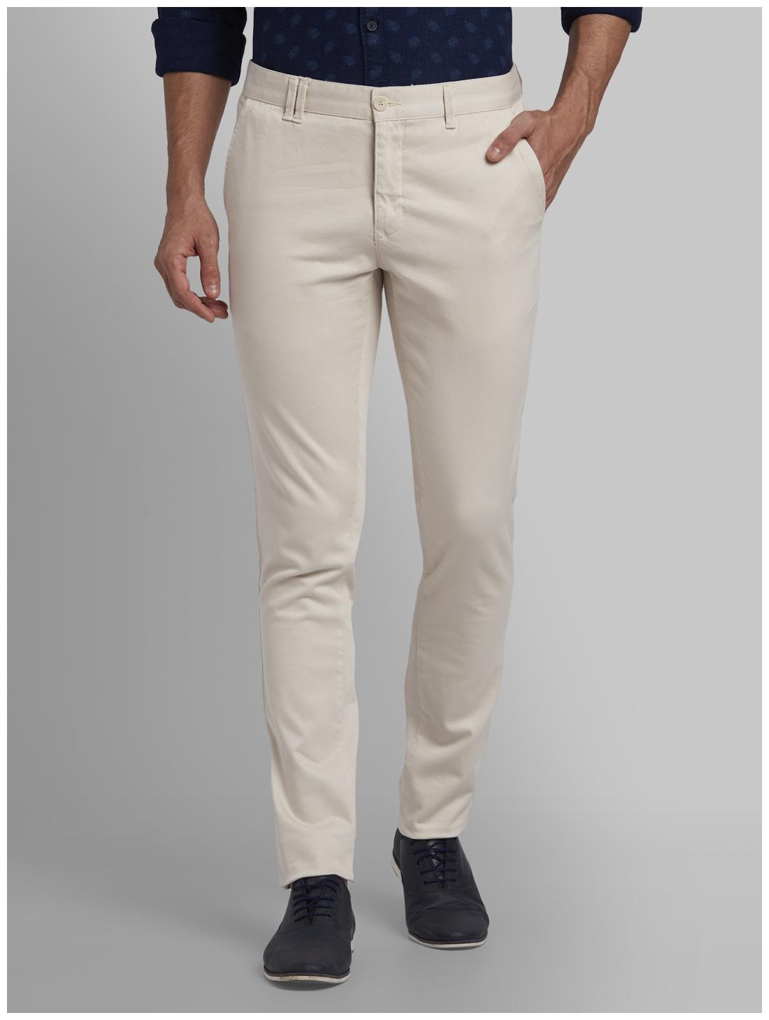 

Parx Men Beige Solid Slim fit Regular trousers