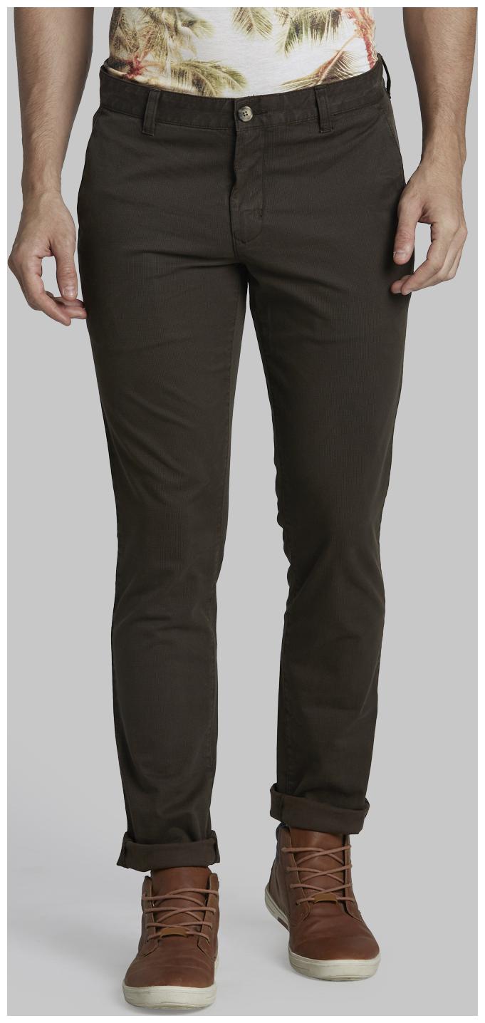 

Parx Men Brown Printed Tapered fit Regular trousers