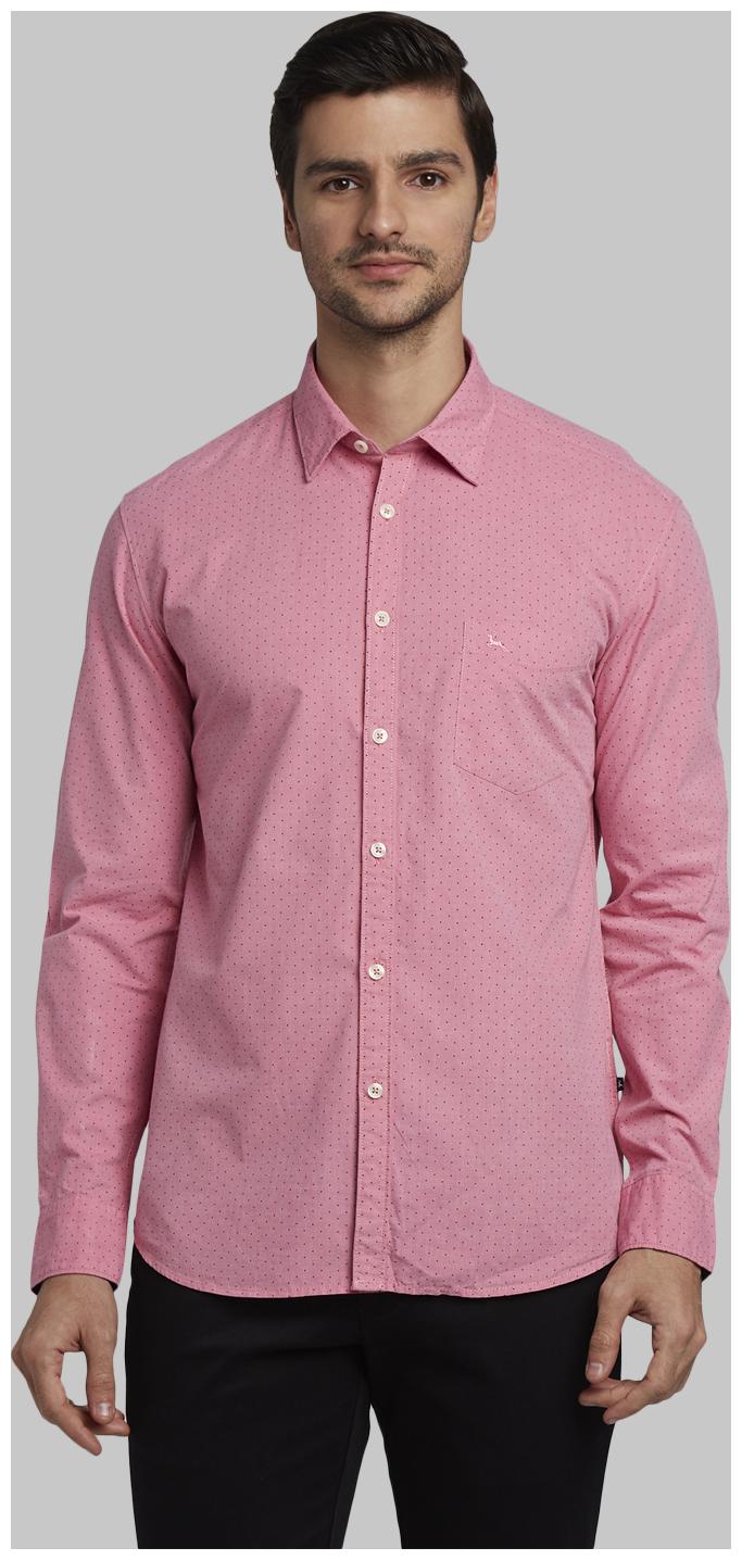 

Parx Men Pink Pinstrips Slim Fit Casual Shirt