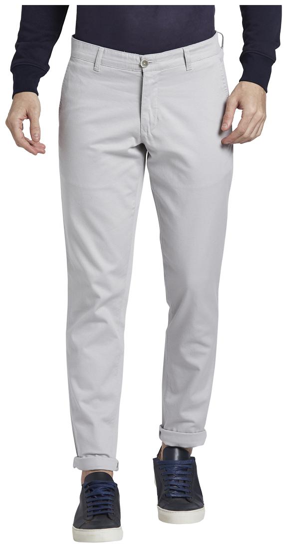 

Parx Men Grey Solid Tapered fit Regular trousers