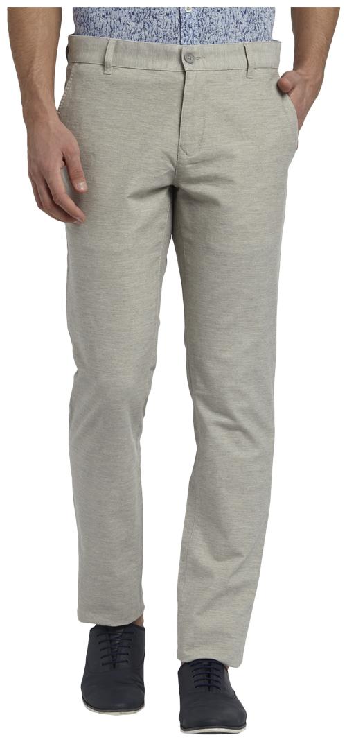 

Parx Men Grey Solid Tapered fit Regular trousers