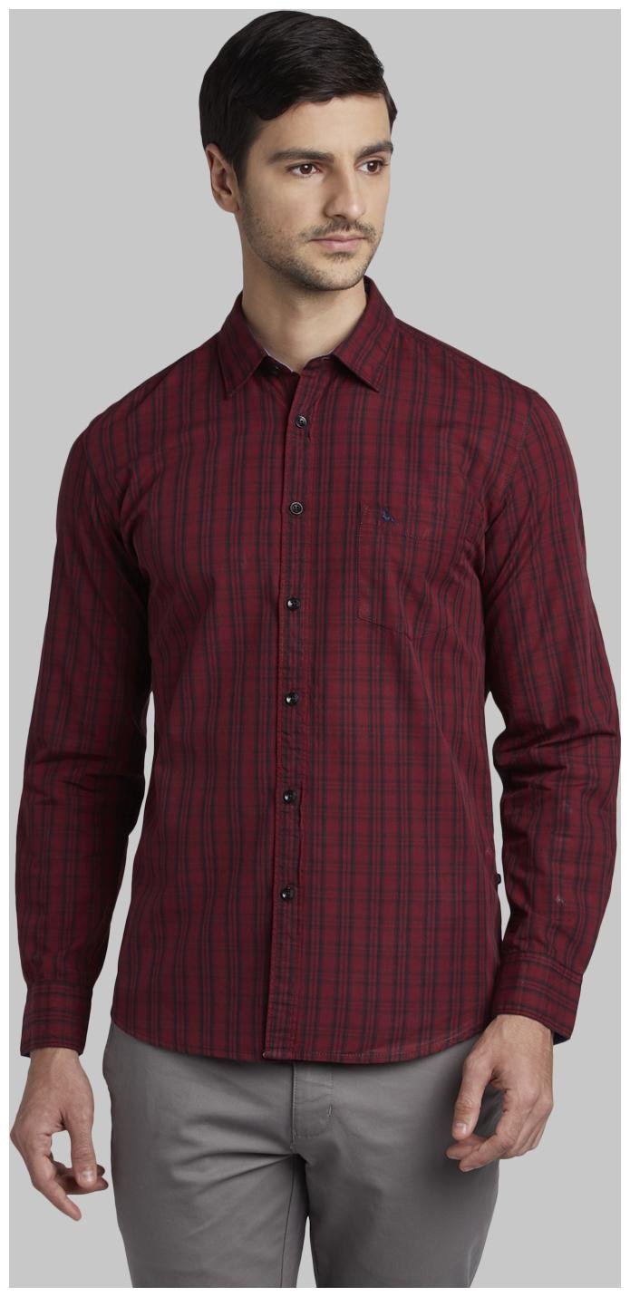 

Parx Men Red Checked Slim Fit Casual Shirt