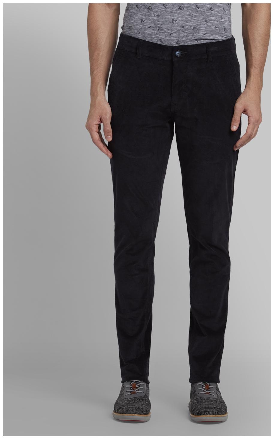 

Parx Men Blue Solid Tapered fit Regular trousers