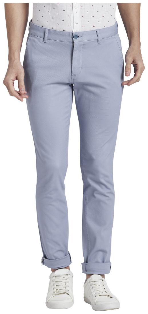 

Parx Men Blue Solid Tapered fit Regular trousers