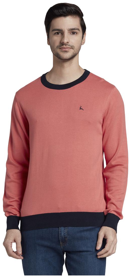 

Parx Cotton Men Orange Longline Sweater