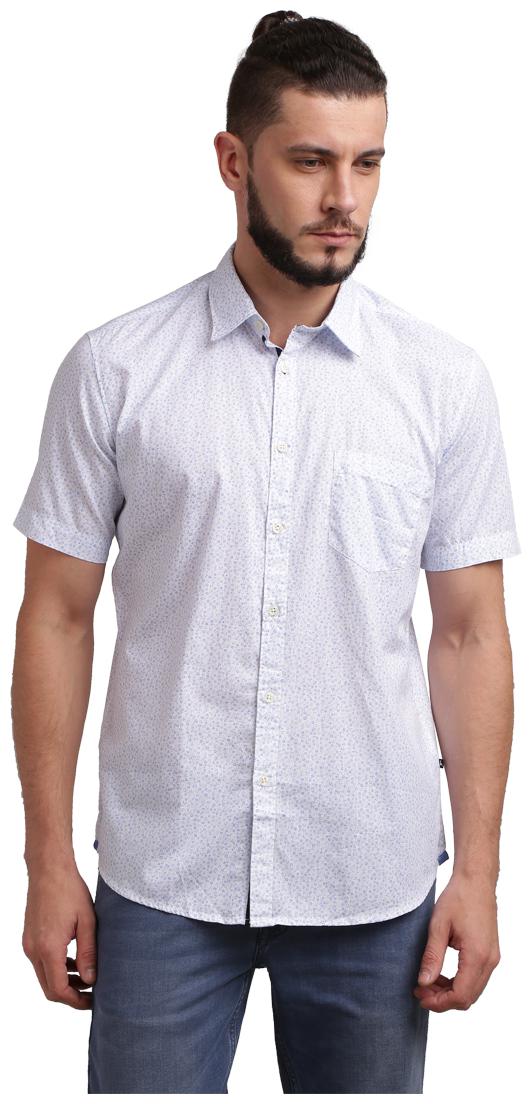 

Parx Men White Printed Regular Fit Casual Shirt