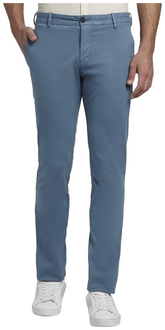 

Parx Men Blue Solid Tapered fit Regular trousers