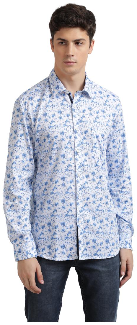 

Parx Men Blue Floral Regular Fit Casual Shirt