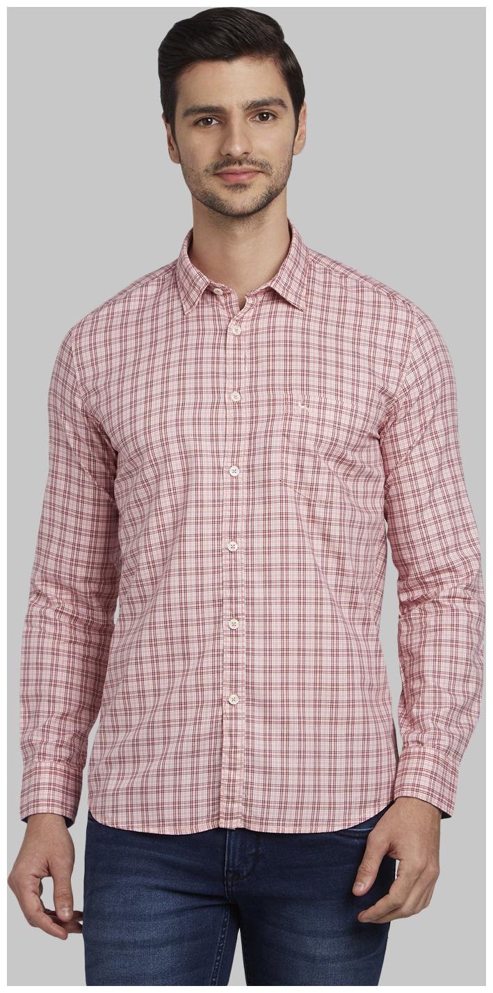 

Parx Men Red Checked Slim Fit Casual Shirt