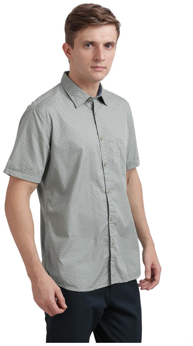 

Parx Men Green Printed Regular Fit Casual Shirt