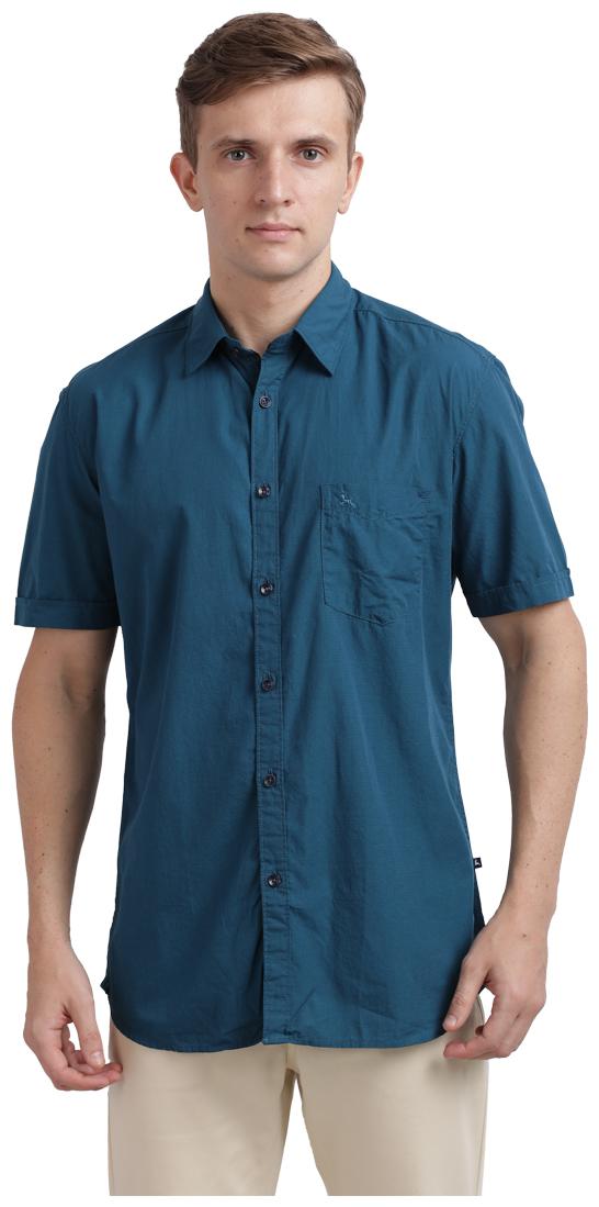 

Parx Men Blue Solid Regular Fit Casual Shirt