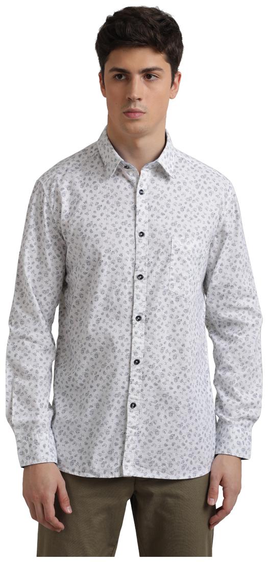 

Parx Men White Printed Regular Fit Casual Shirt