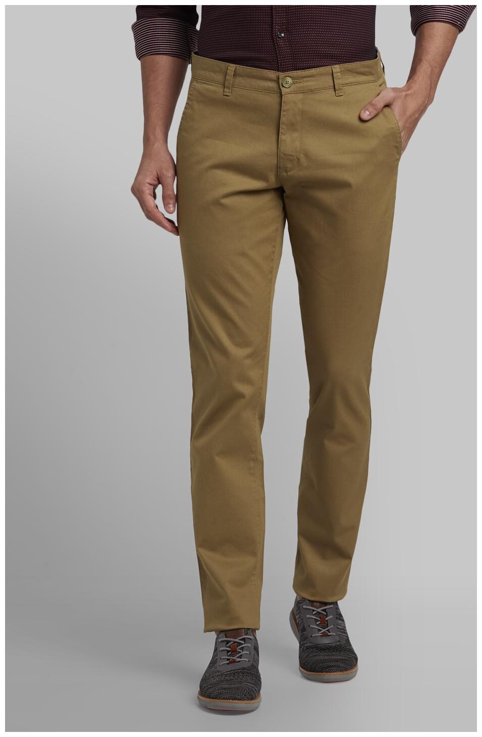 

Parx Men Brown Solid Tapered fit Regular trousers