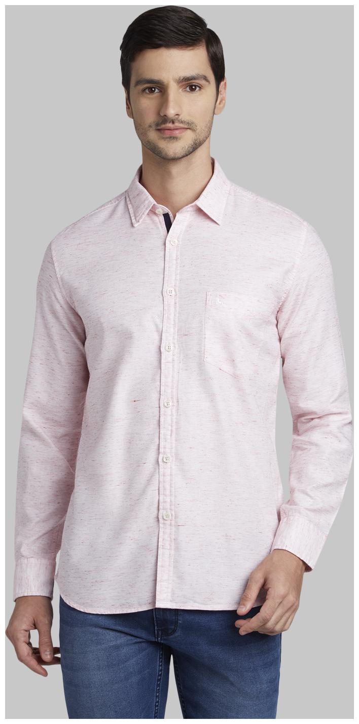 

Parx Men Pink Solid Slim Fit Casual Shirt