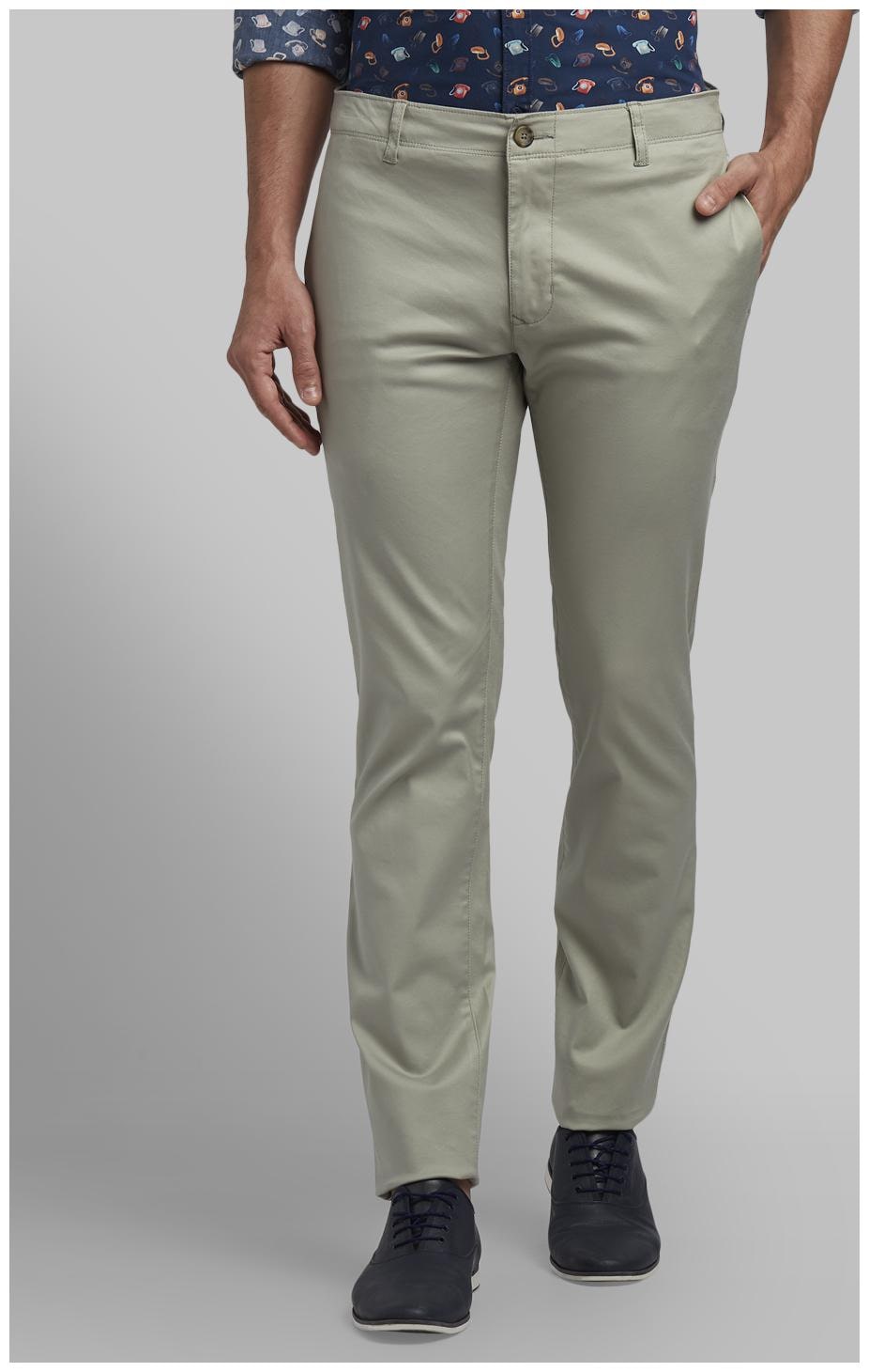 

Parx Men Green Solid Slim fit Regular trousers