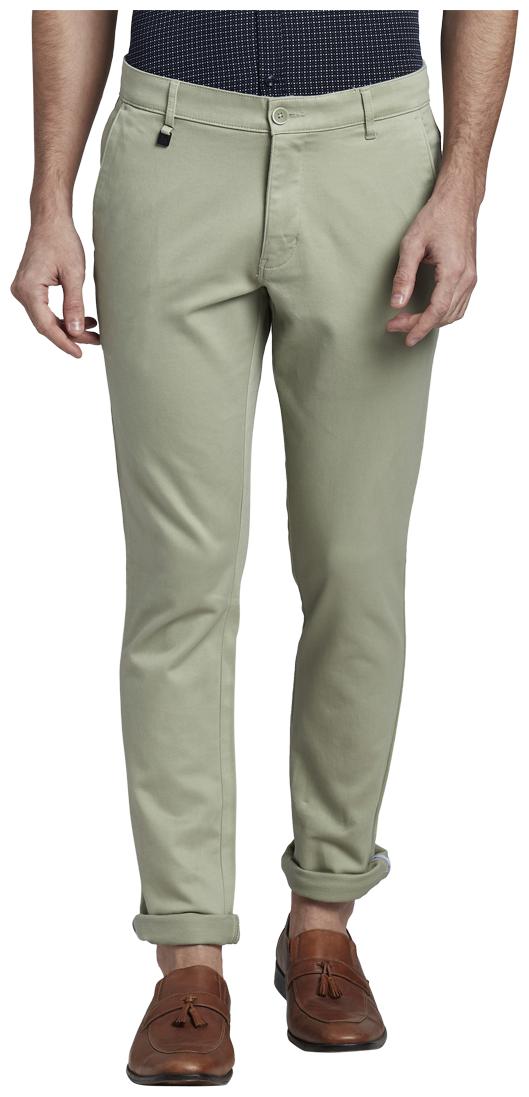 

Parx Men Green Solid Tapered fit Regular trousers