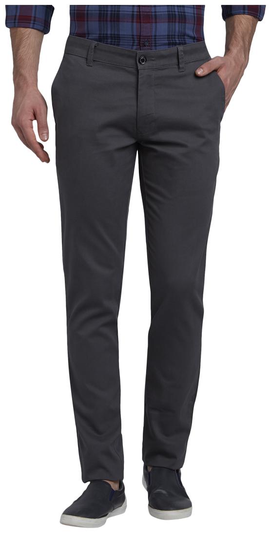 

Parx Men Grey Solid Regular fit Regular trousers