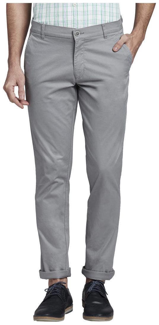 

Parx Men Grey Solid Tapered fit Regular trousers