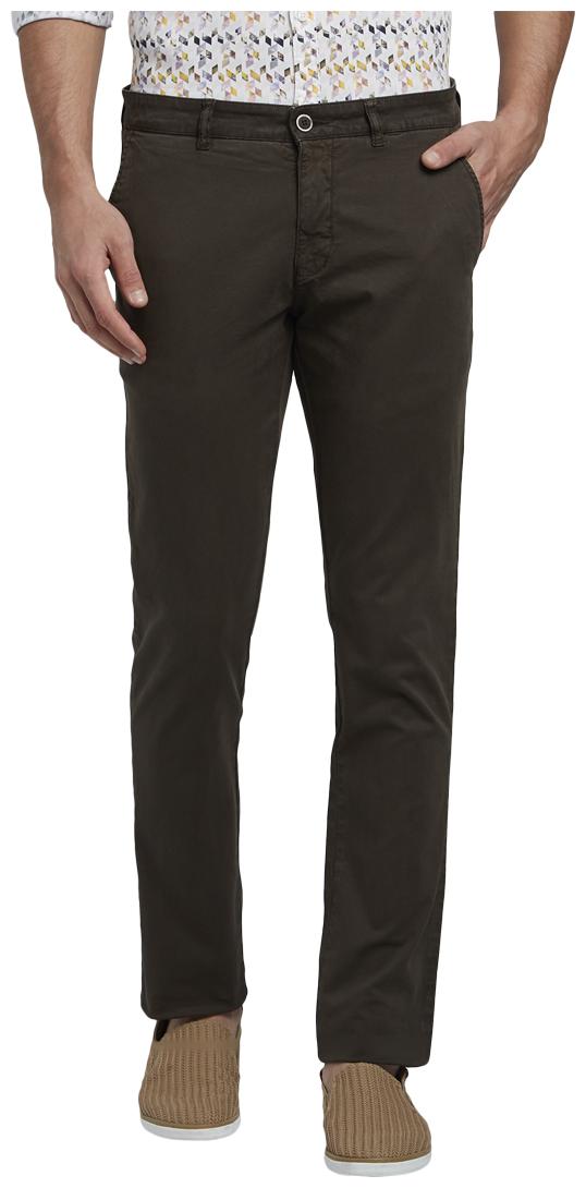 

Parx Men Green Solid Tapered fit Regular trousers