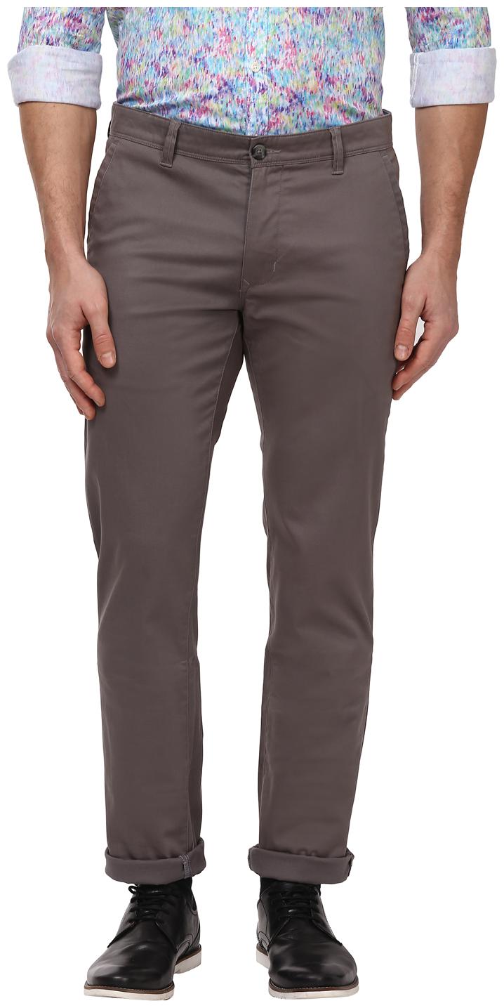 

Parx Men Grey Solid Tapered fit Regular trousers