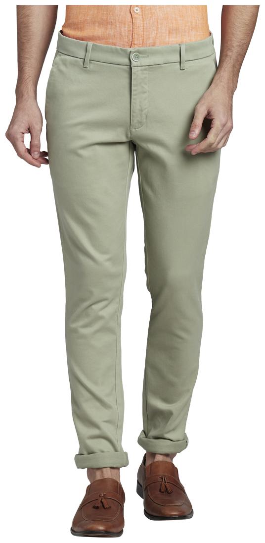 

Parx Men Green Solid Slim fit Regular trousers