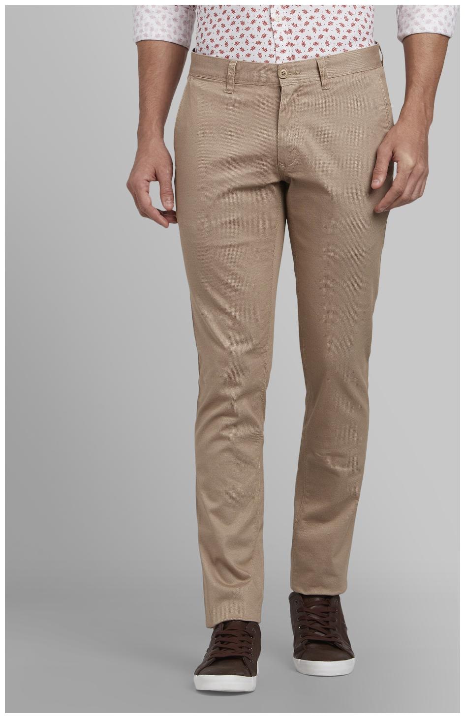 

Parx Men Brown Printed Tapered fit Regular trousers