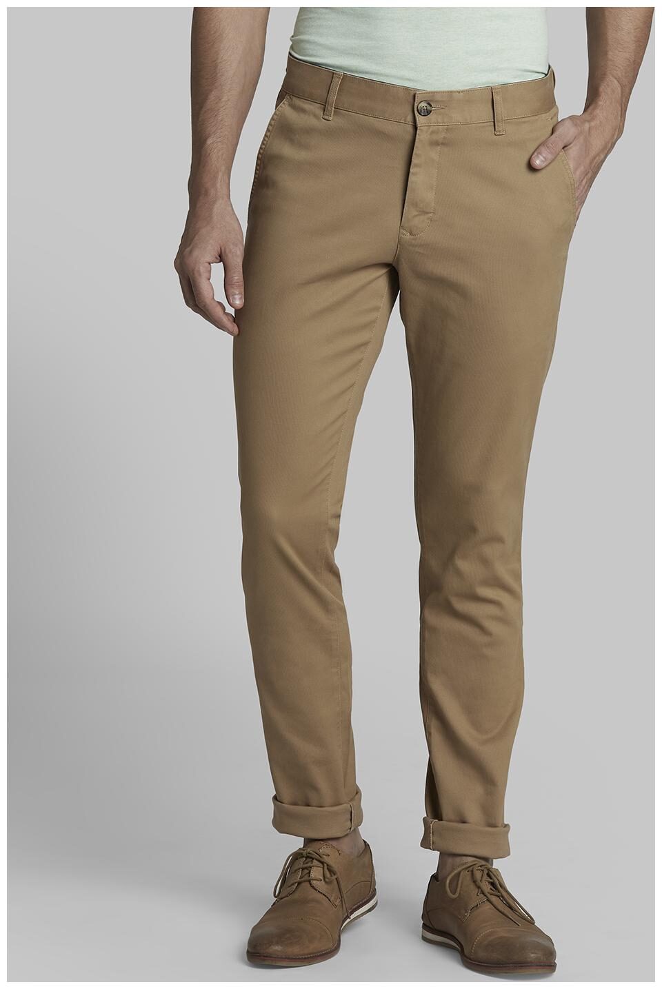 

Parx Men Brown Solid Tapered fit Regular trousers