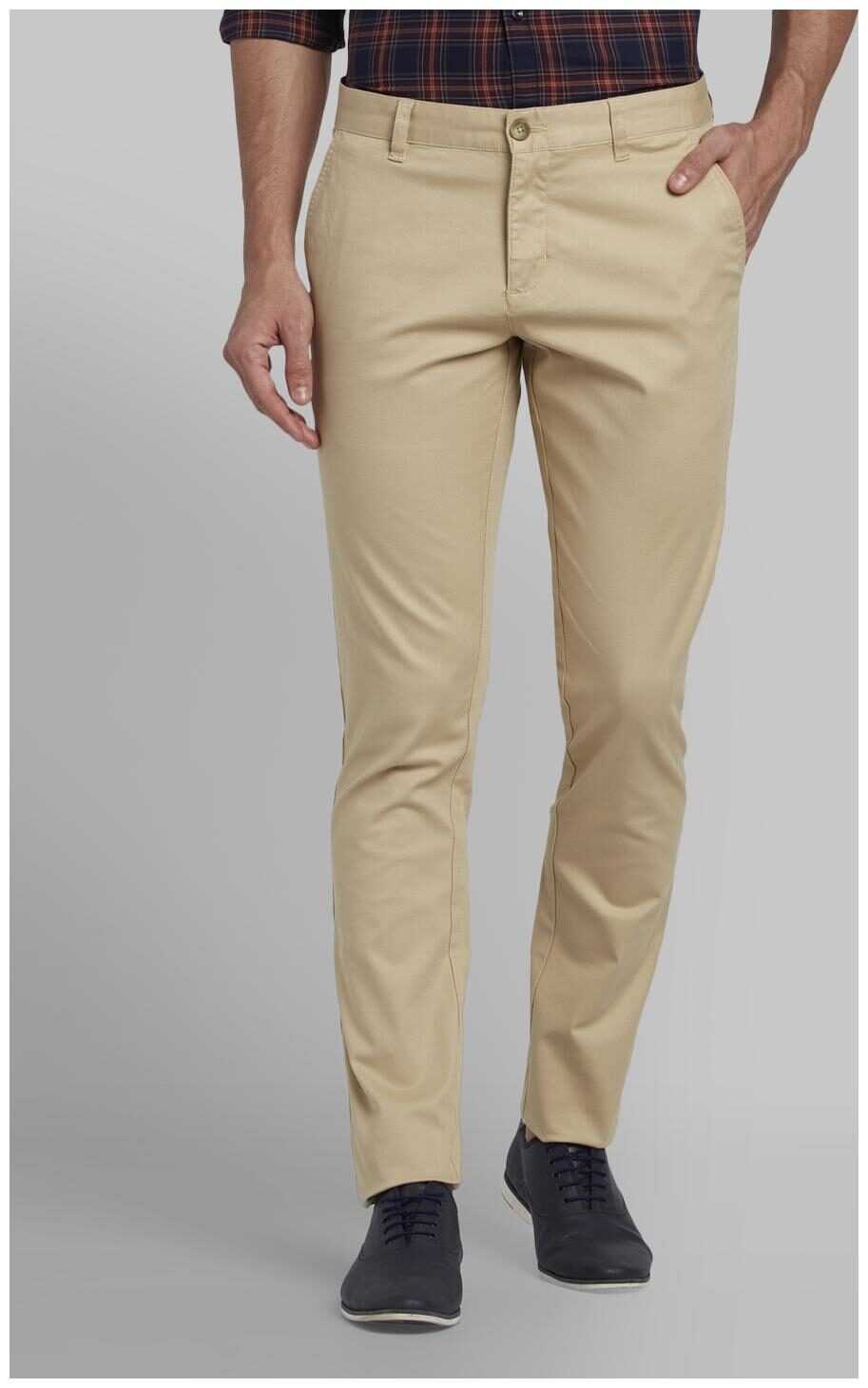 

Parx Men Brown Solid Tapered fit Regular trousers