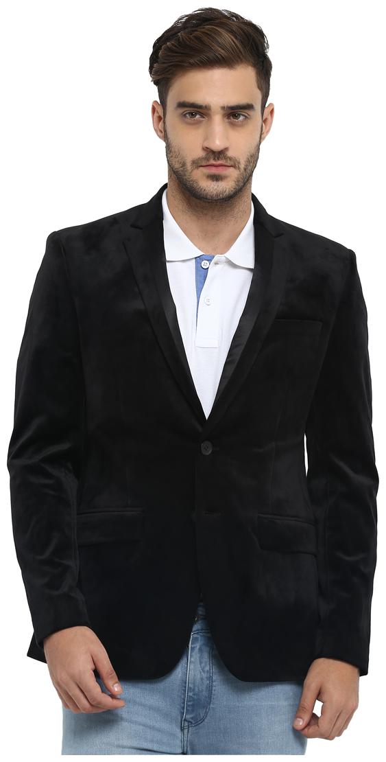

Parx Men Black Solid Regular fit Single Breasted Blazer
