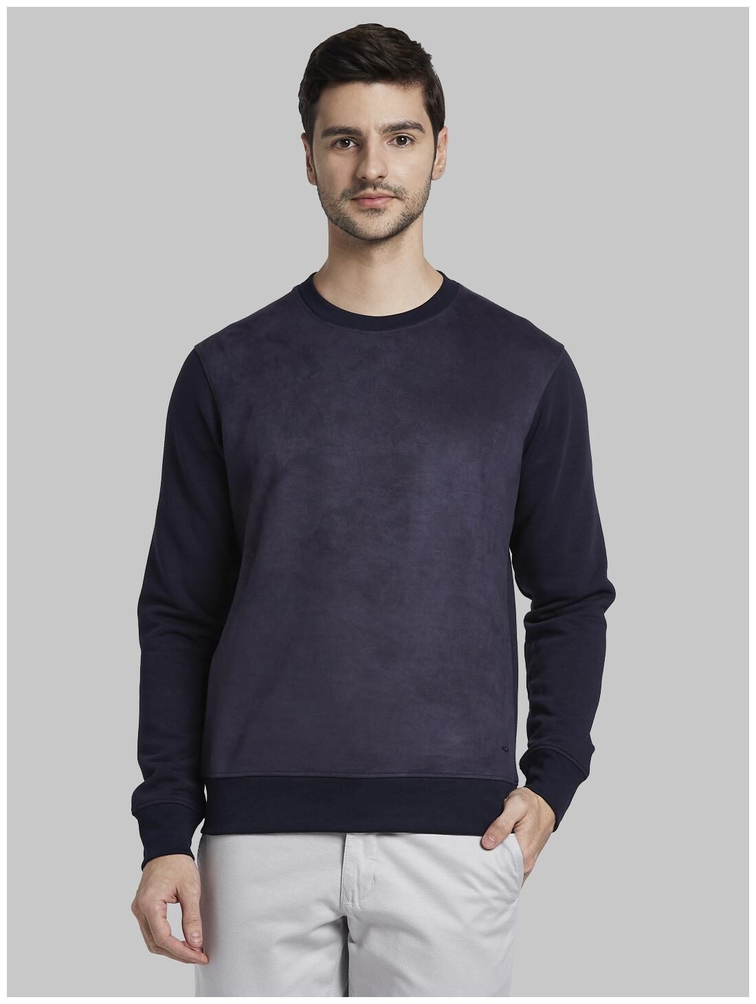 

Parx Men Blue Round neck Sweatshirt