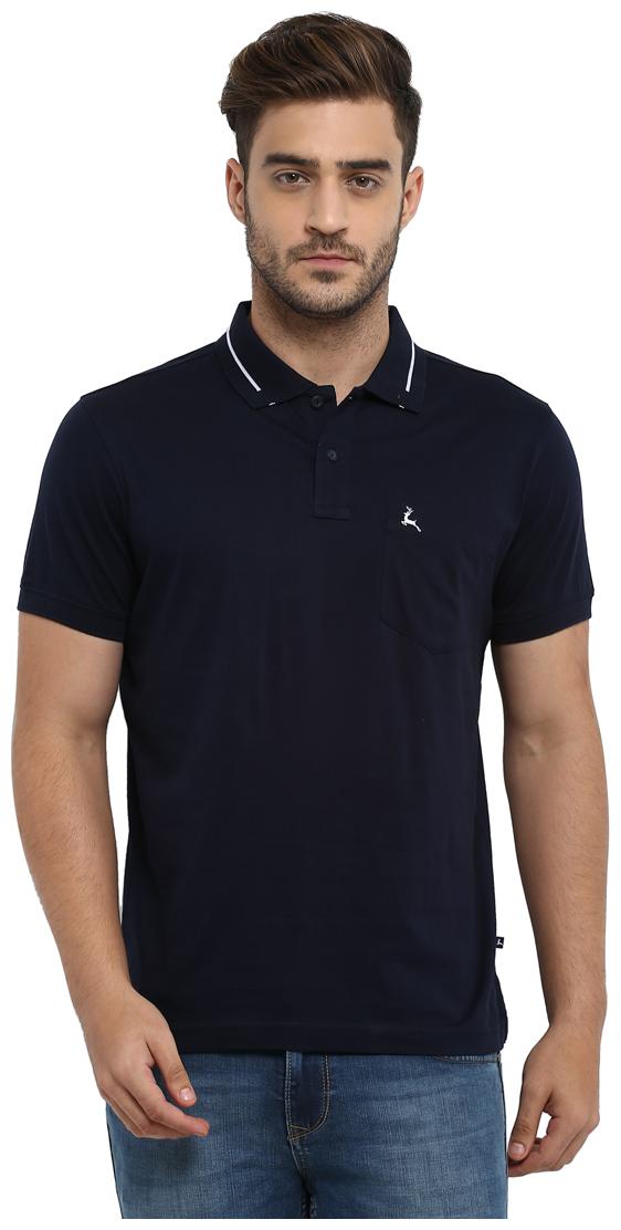 

Parx Men Blue Regular fit Cotton Polo collar T-Shirt - Pack Of 1