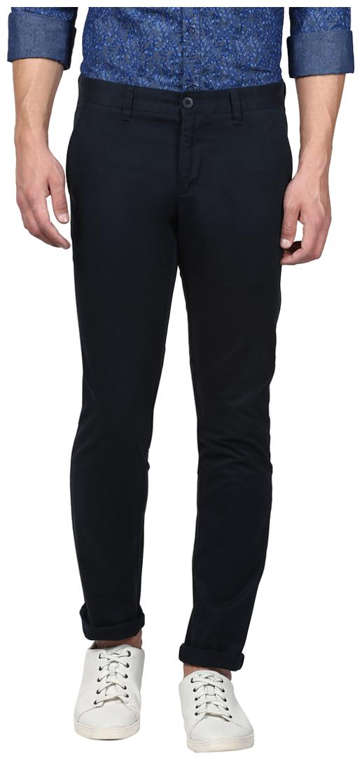 

Parx Men Black Solid Regular fit Regular trousers