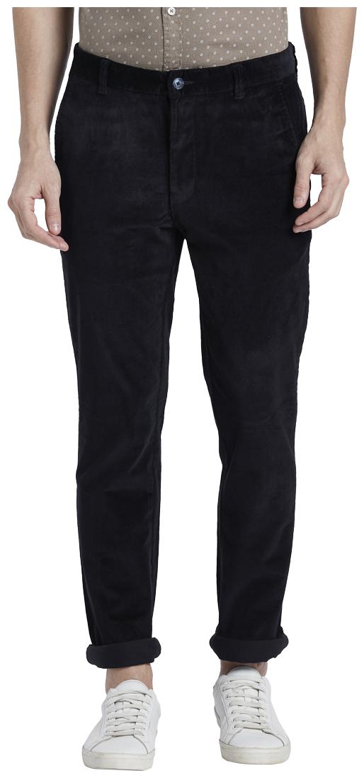 

Parx Men Blue Solid Slim fit Regular trousers