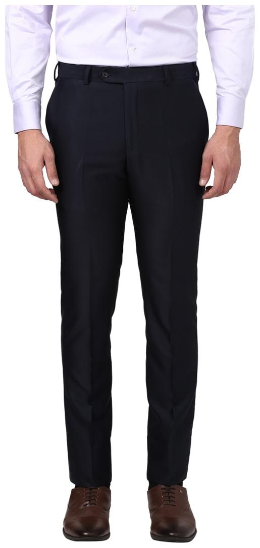 

Parx Men Solid Regular Fit Formal Trouser - Blue