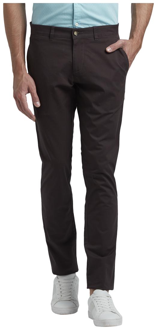 

Parx Men Brown Solid Tapered fit Regular trousers