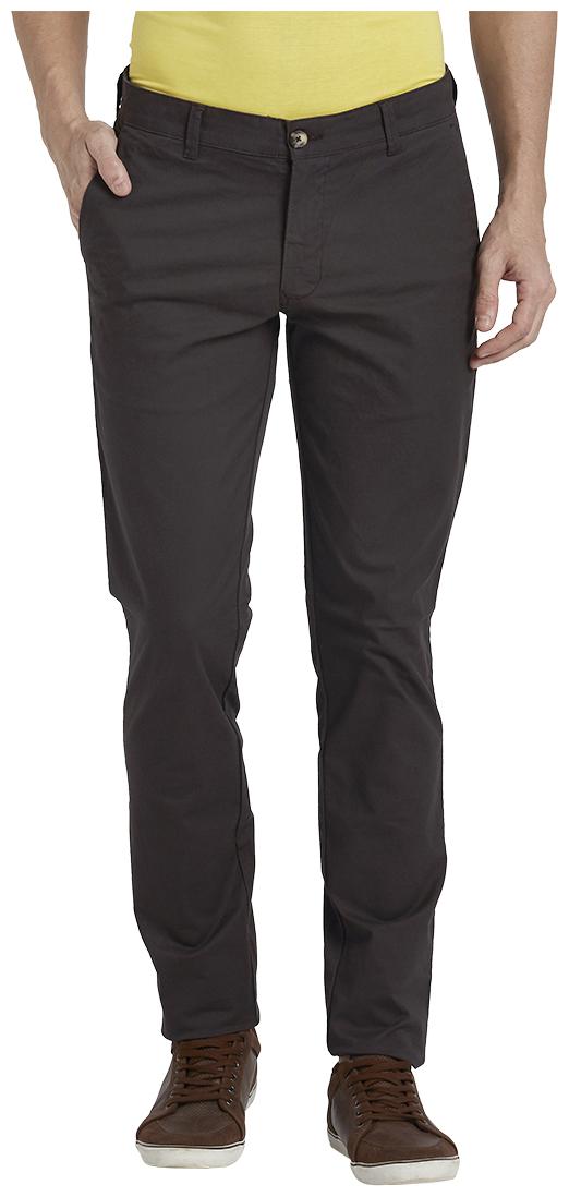 

Parx Men Brown Solid Slim fit Regular trousers
