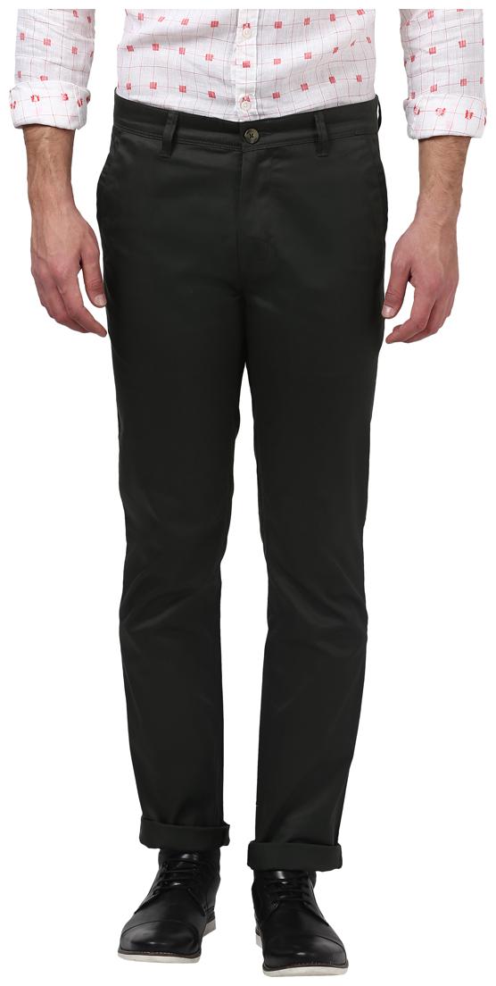 

Parx Men Green Solid Slim fit Regular trousers