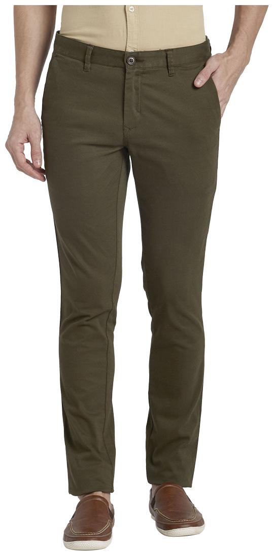 

Parx Men Green Solid Slim fit Regular trousers