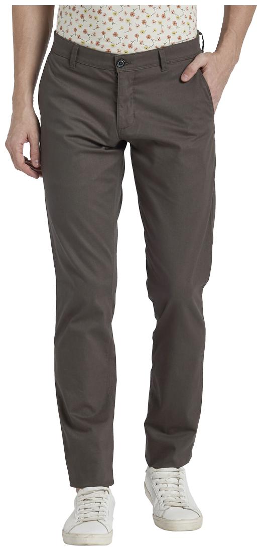 

Parx Men Grey Solid Tapered fit Regular trousers