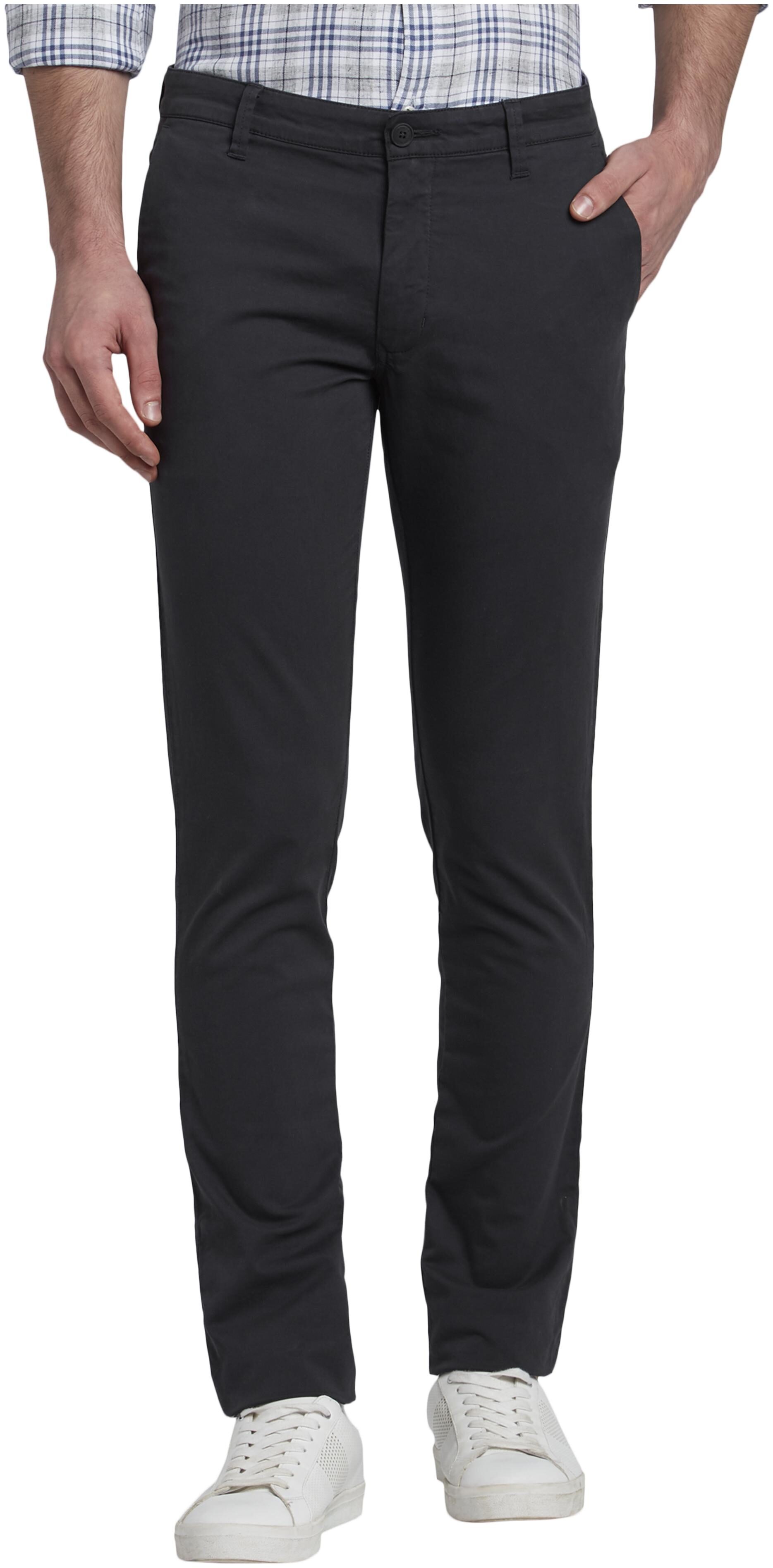 

Parx Men Grey Solid Slim fit Regular trousers