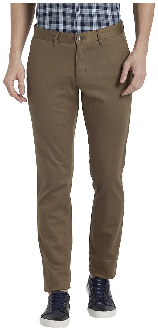 

Parx Men Green Solid Tapered fit Regular trousers