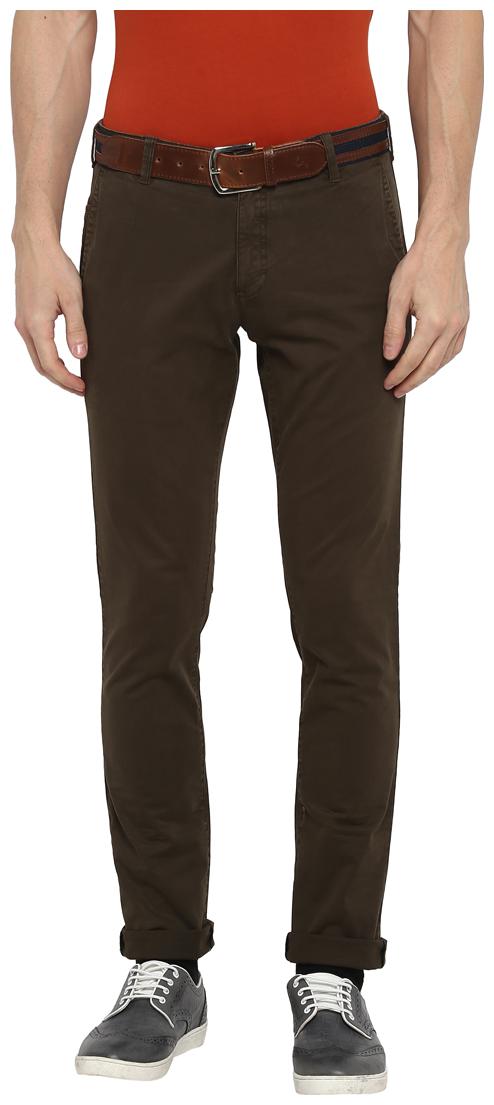 

Parx Men Green Solid Tapered fit Regular trousers
