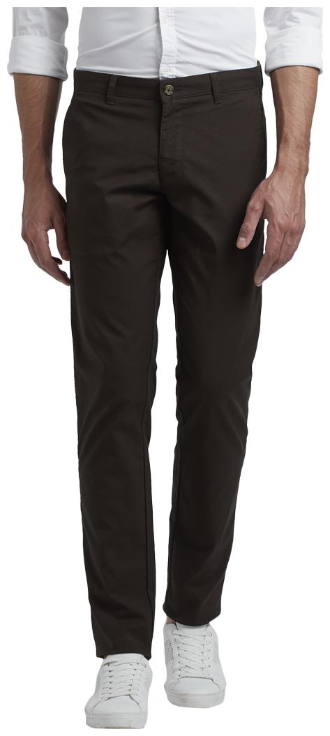 

Parx Men Green Solid Tapered fit Regular trousers