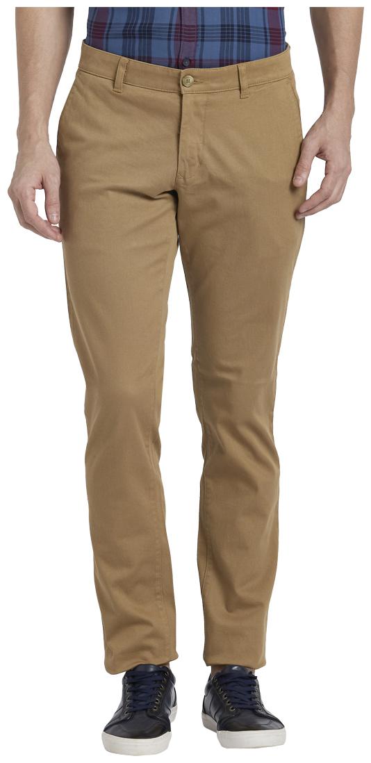 

Parx Men Brown Solid Tapered fit Regular trousers