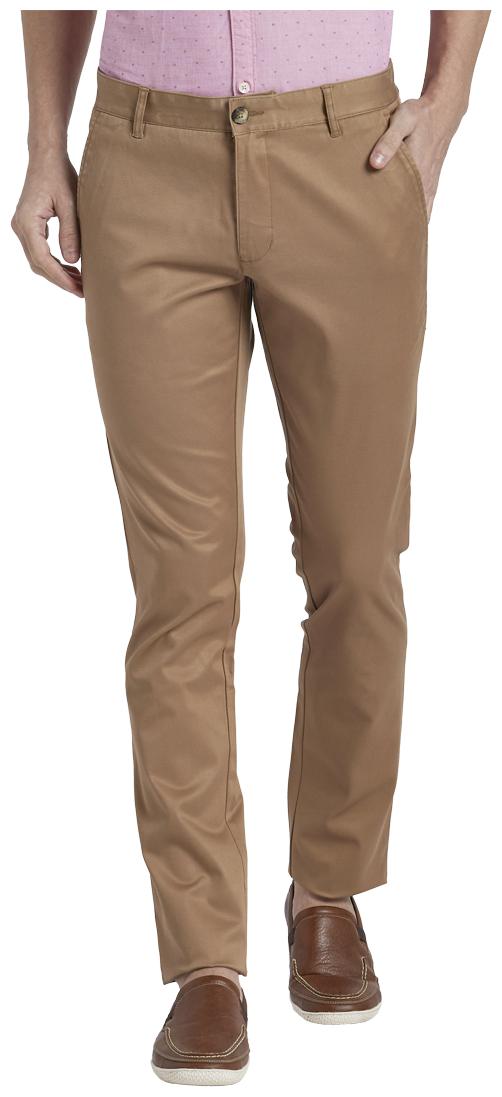 

Parx Men Brown Solid Tapered fit Regular trousers
