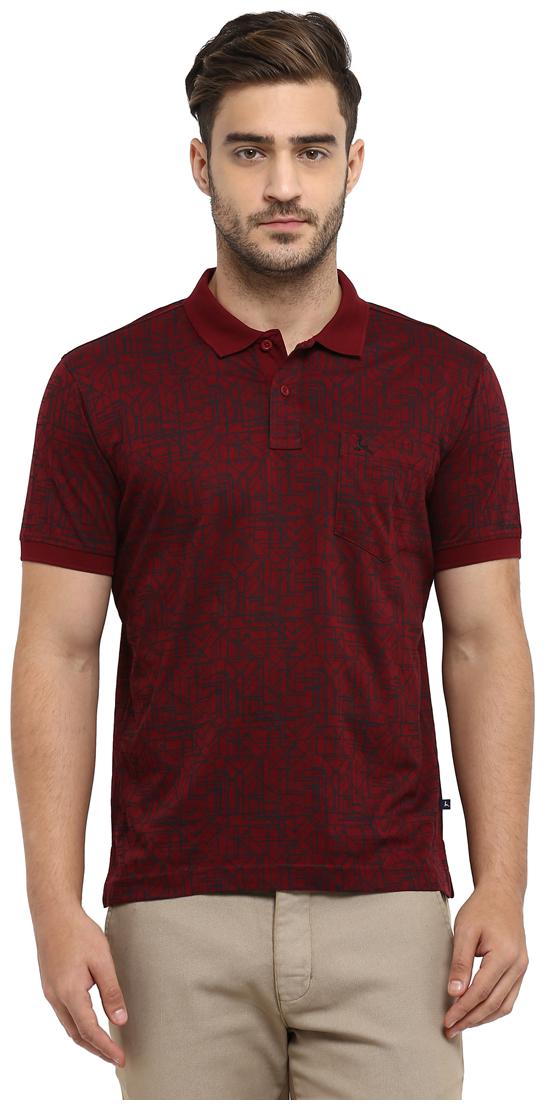 

Parx Men Maroon Regular fit Cotton Polo collar T-Shirt - Pack Of 1