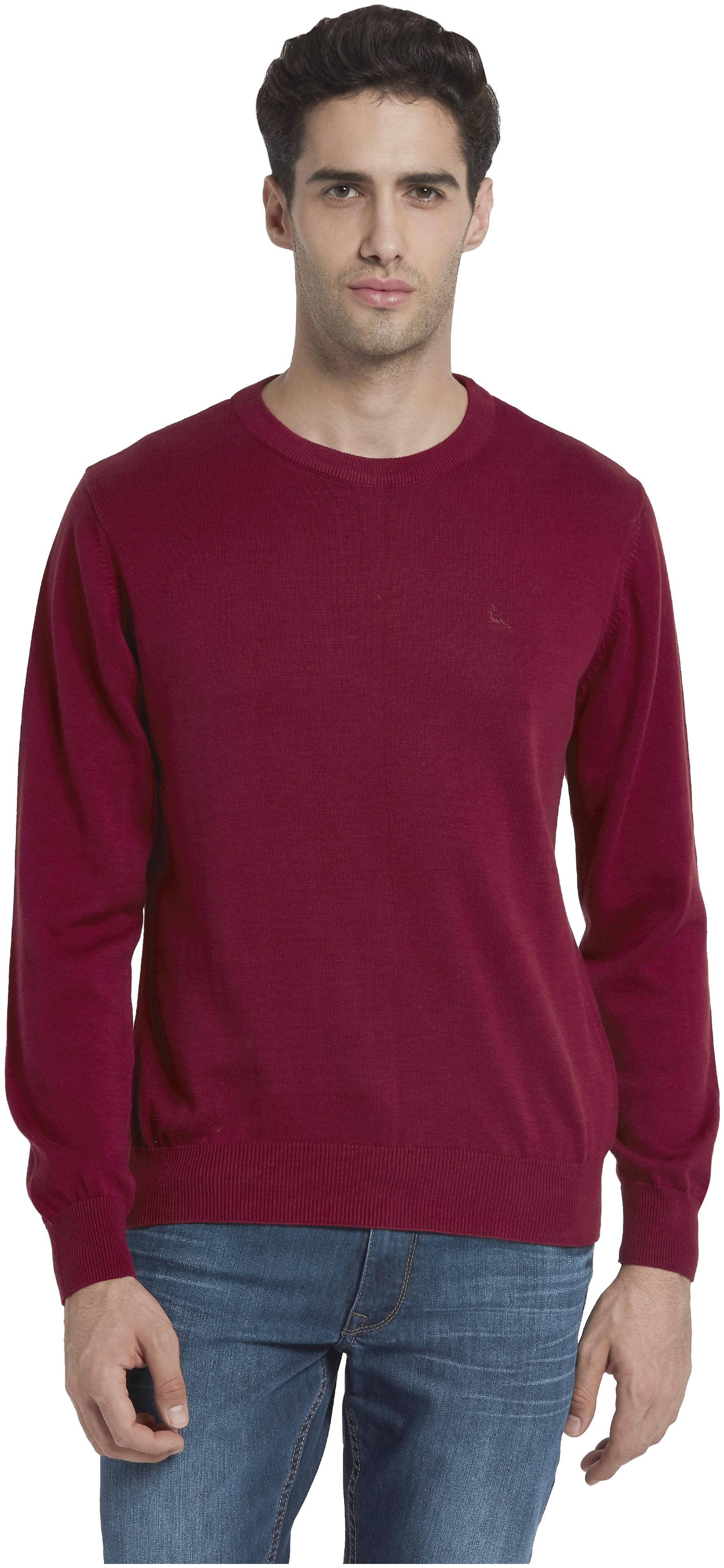 

Parx Men Red Round neck Pullover