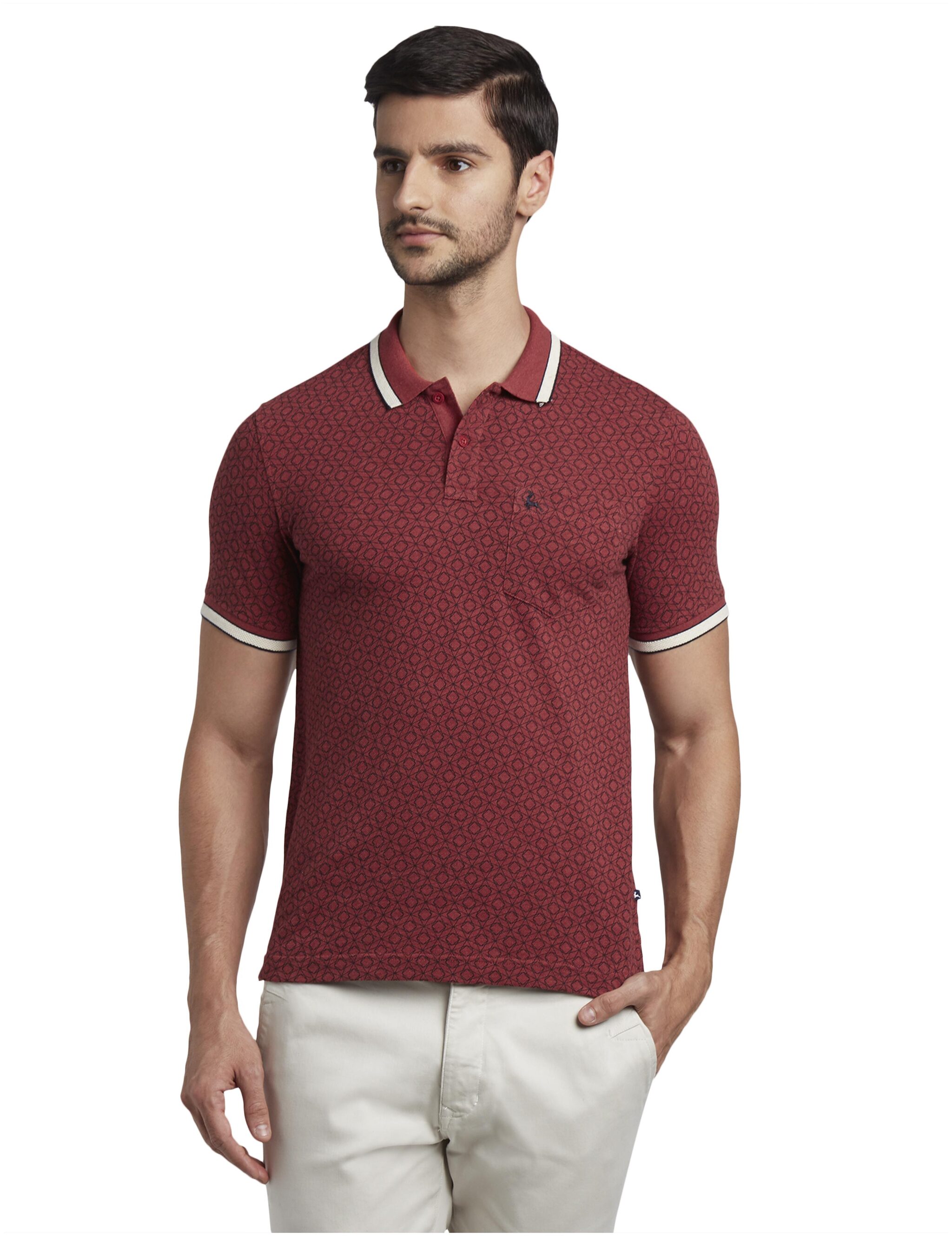 

Parx Men Red Regular fit Cotton Polo collar T-Shirt - Pack Of 1