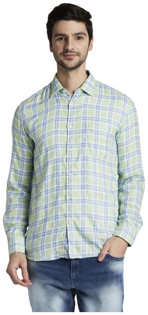

Parx Men Green Checked Slim Fit Casual Shirt